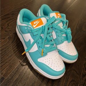 Nike Dunk Low, Teal, Size 7.5, gently worn
